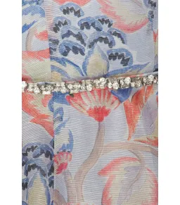 Zimmermann Eden Long Sleeve Midi Dress in Sapphire Eden Size 3 / AU 14 for rent on The Volte - image 4