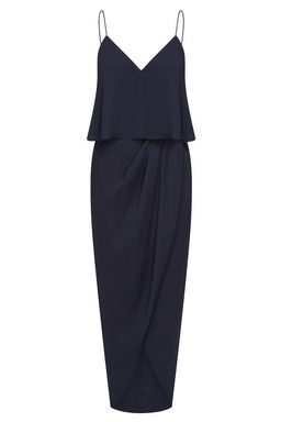 Shona Joy Luxe Cocktail Frill Dress in Sapphire Navy Size 12 for rent on The Volte - image 3