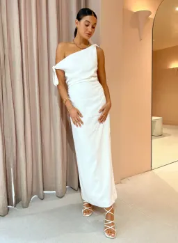 Sir the Label Bettina Off Shoulder Dress Ivory Size 2/10 for rent on The Volte - image 1