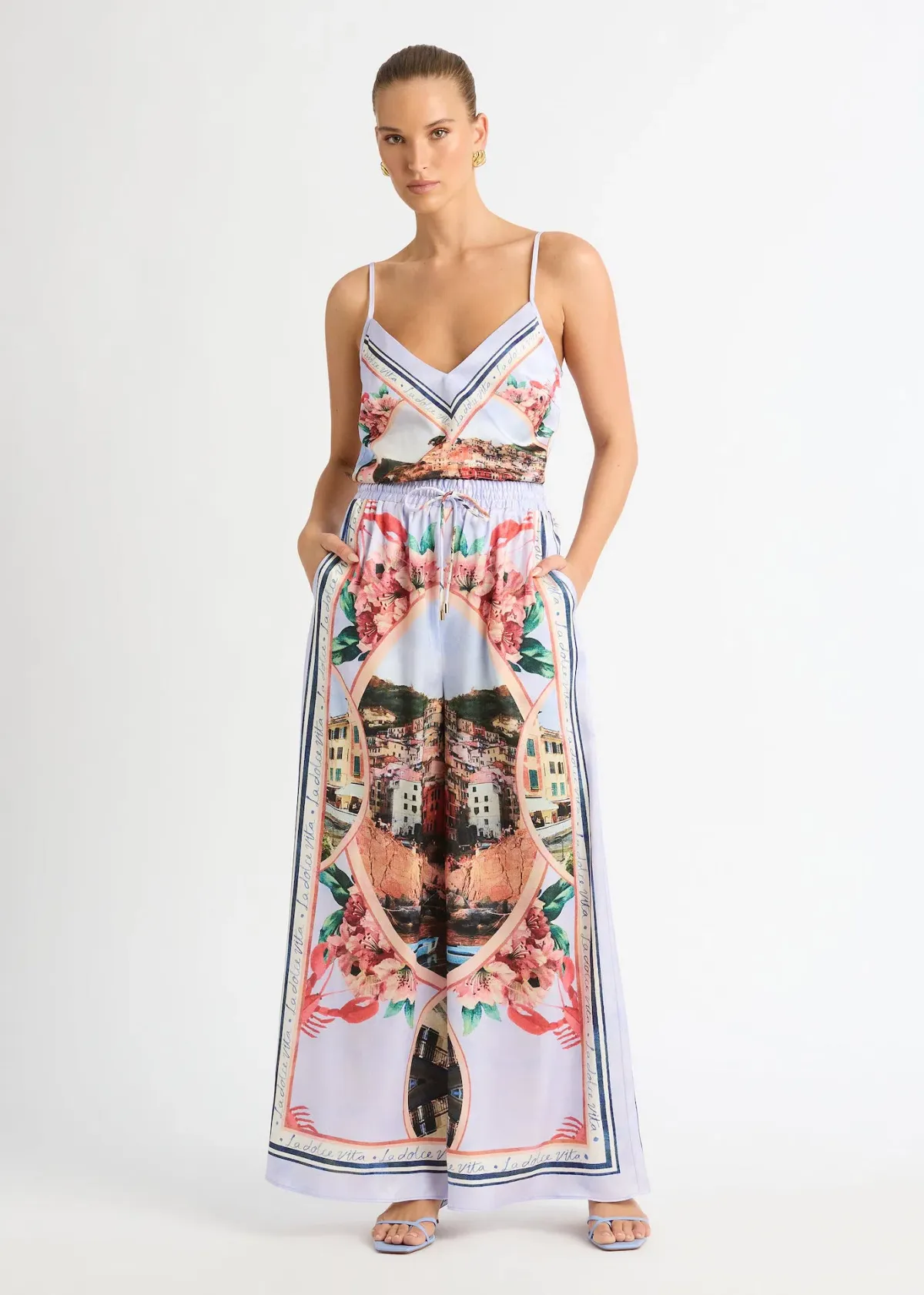 Sheike La Dolce Vita Cami Size 14 and Pant Size 12 Set Print - Image 2