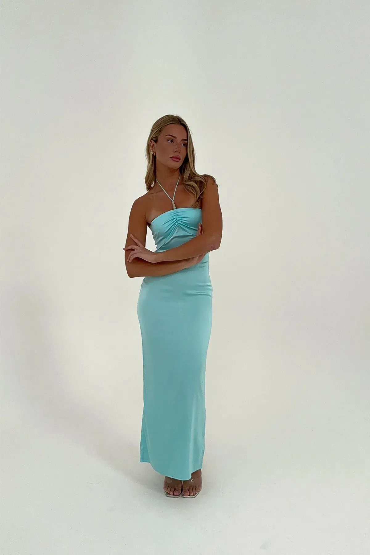 Hntr The Label Rae Maxi Dress Aqua Size 8 - Image 4