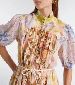 Zimmermann Pop Puff Sleeve Maxi Dress Spliced Size 0 / AU 8 for rent on The Volte - image 2