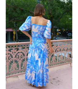 By Nicola Camille Maxi Dress in Blue Lagoon Size AU 10 for rent on The Volte - image 4