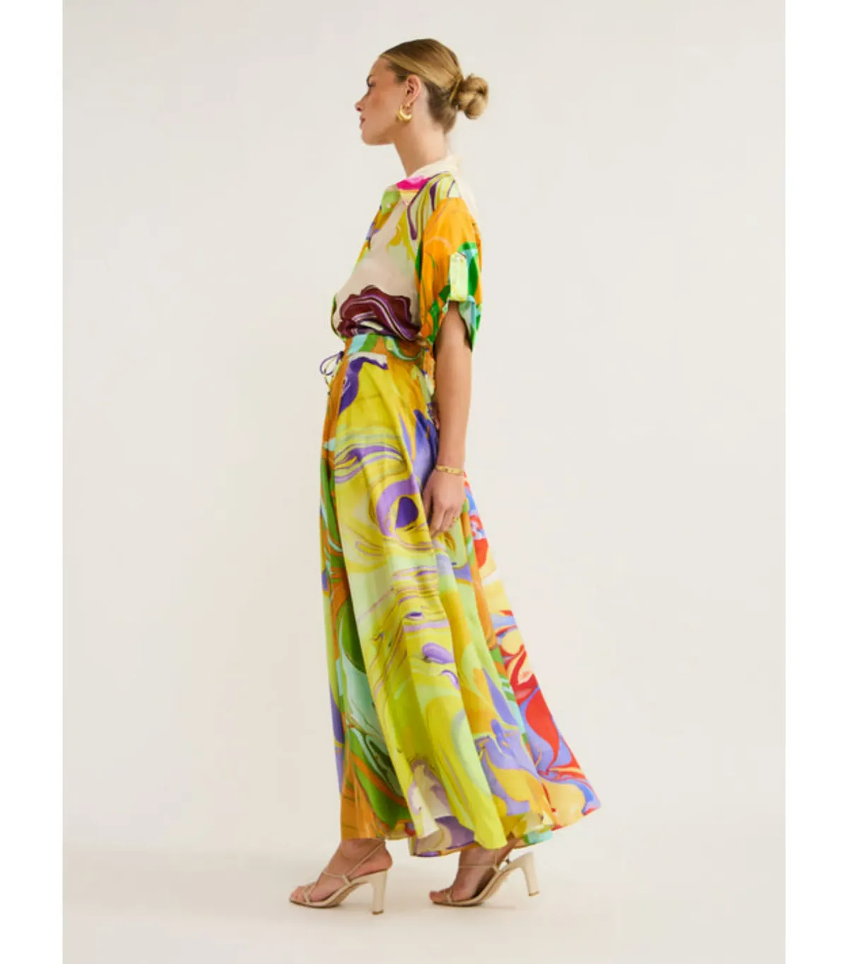 Alemais Luca Silk Top Size 12 and Skirt Size 10 Set Multi  - Image 5