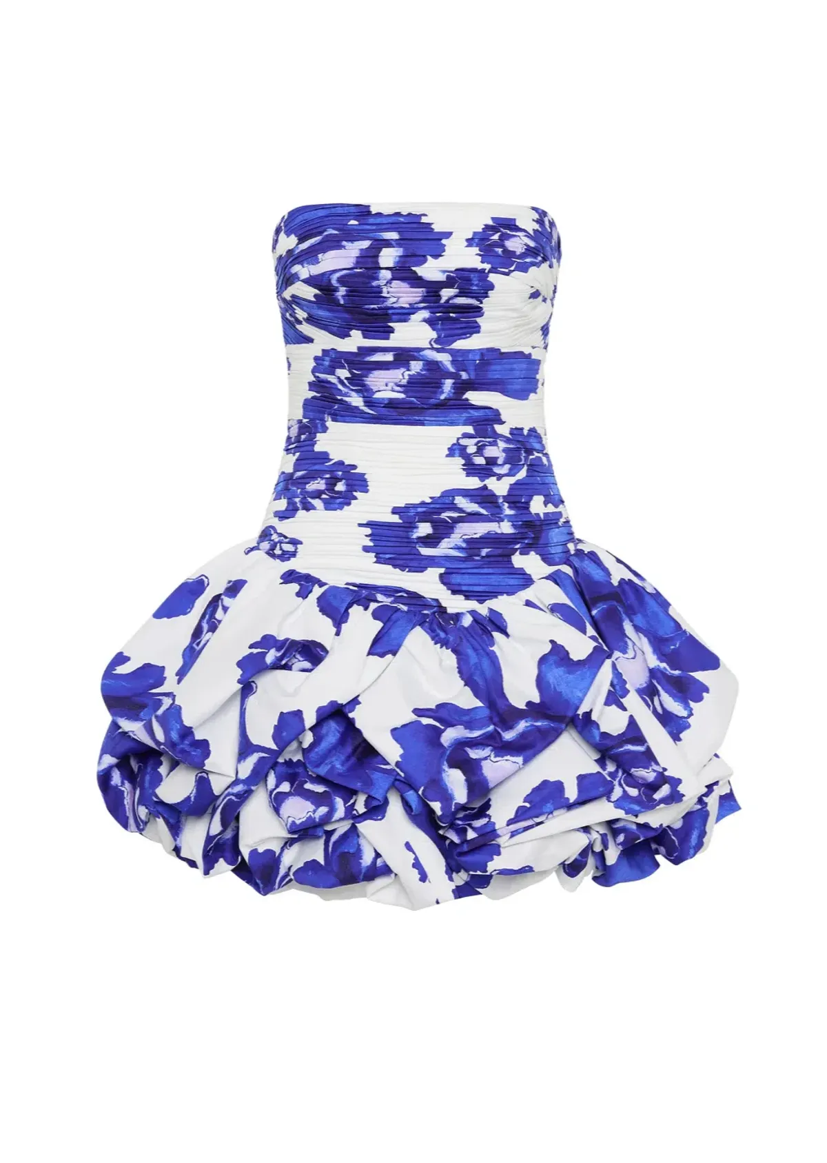 Aje Violette Bubble Hem Mini Dress Boldly Blooming Cobalt Size XS / AU 6 - Image 4