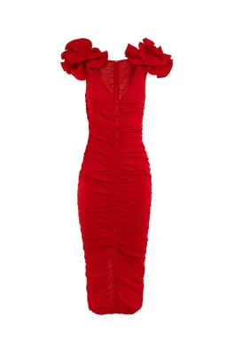 Alamour The Label Monica Dress in Red Size AU 6 for rent on The Volte - image 1