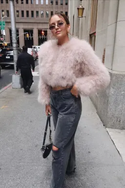 Bubish Manhattan Crop Jacket Blush Size S / AU 8  for rent on The Volte - image 1