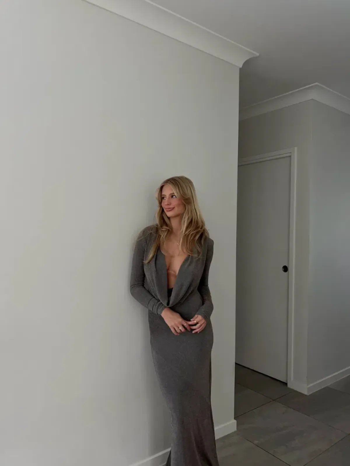 Arcina Ori Jen Maxi Dress Metallic Grey S / AU 8 - Image 5