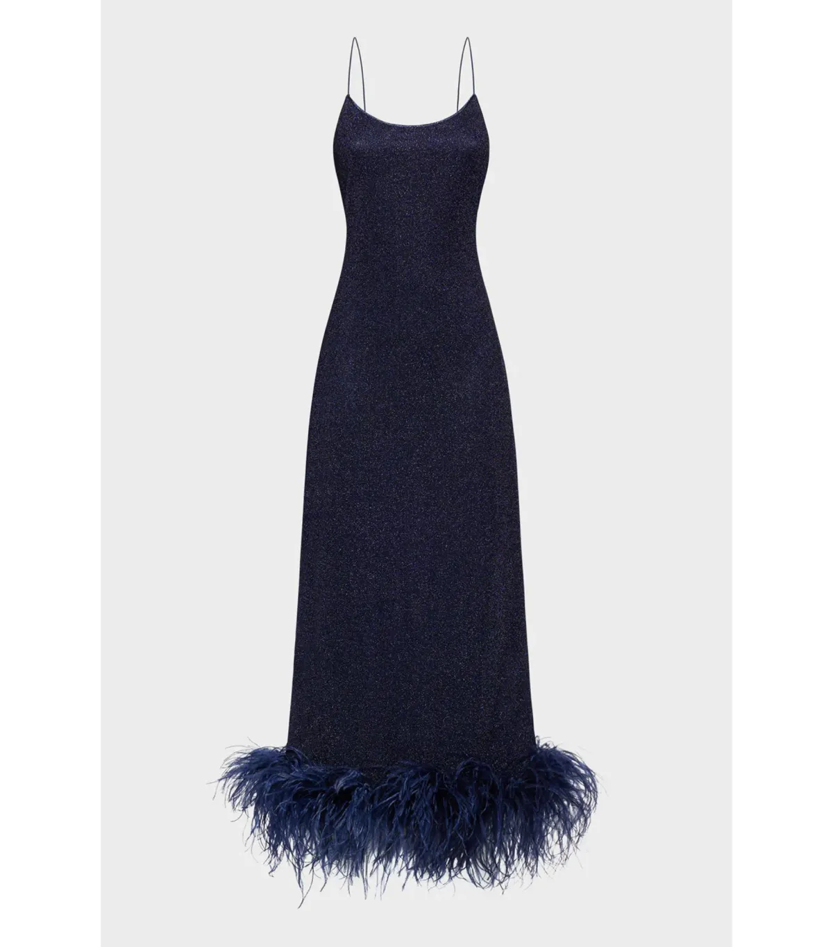 Oseree SS25 Lumière Plumage Slip Dress in Night Blue Size AU 6 - Image 5