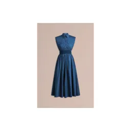 Scanlan Theodore Parachute Cotton Shirt Dress Blue Size AU 8 for rent on The Volte - image 1