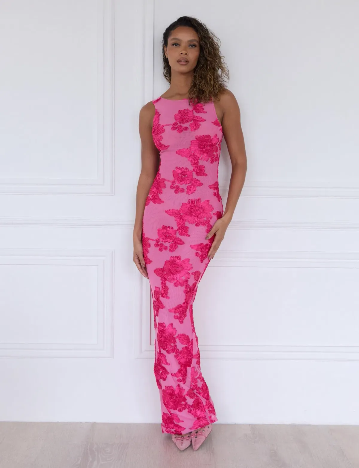 SLA the Label July Applique Dress Pink Floral Size M / AU 10 - Image 1