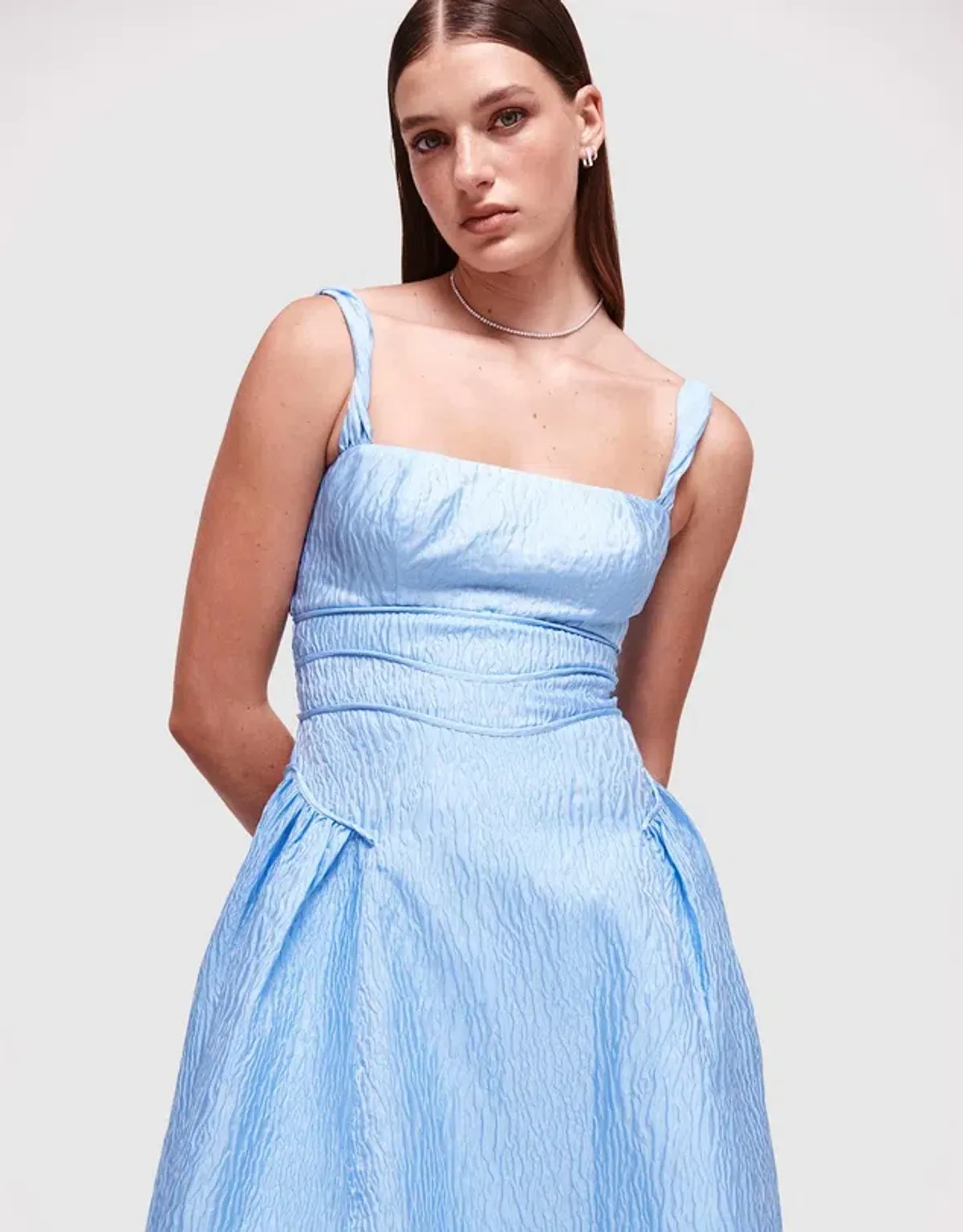 Rachel Gilbert Sophy Strap Midi Dress in Blue Size 4 / AU 14 - Image 4