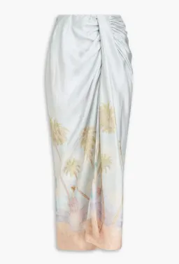 Zimmermann Ruched Printed Maxi Skirt Size S / AU 8 for rent on The Volte - image 3