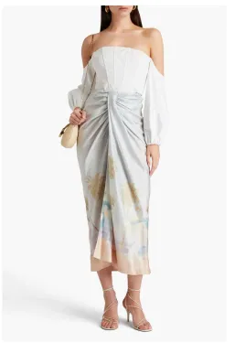 Zimmermann Ruched Printed Maxi Skirt Size S / AU 8 for rent on The Volte - image 1