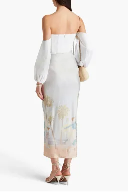 Zimmermann Ruched Printed Maxi Skirt Size S / AU 8 for rent on The Volte - image 2