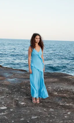 Bec & Bridge Aida Frill Dress Maxi Azure Size 8 for rent on The Volte - image 5