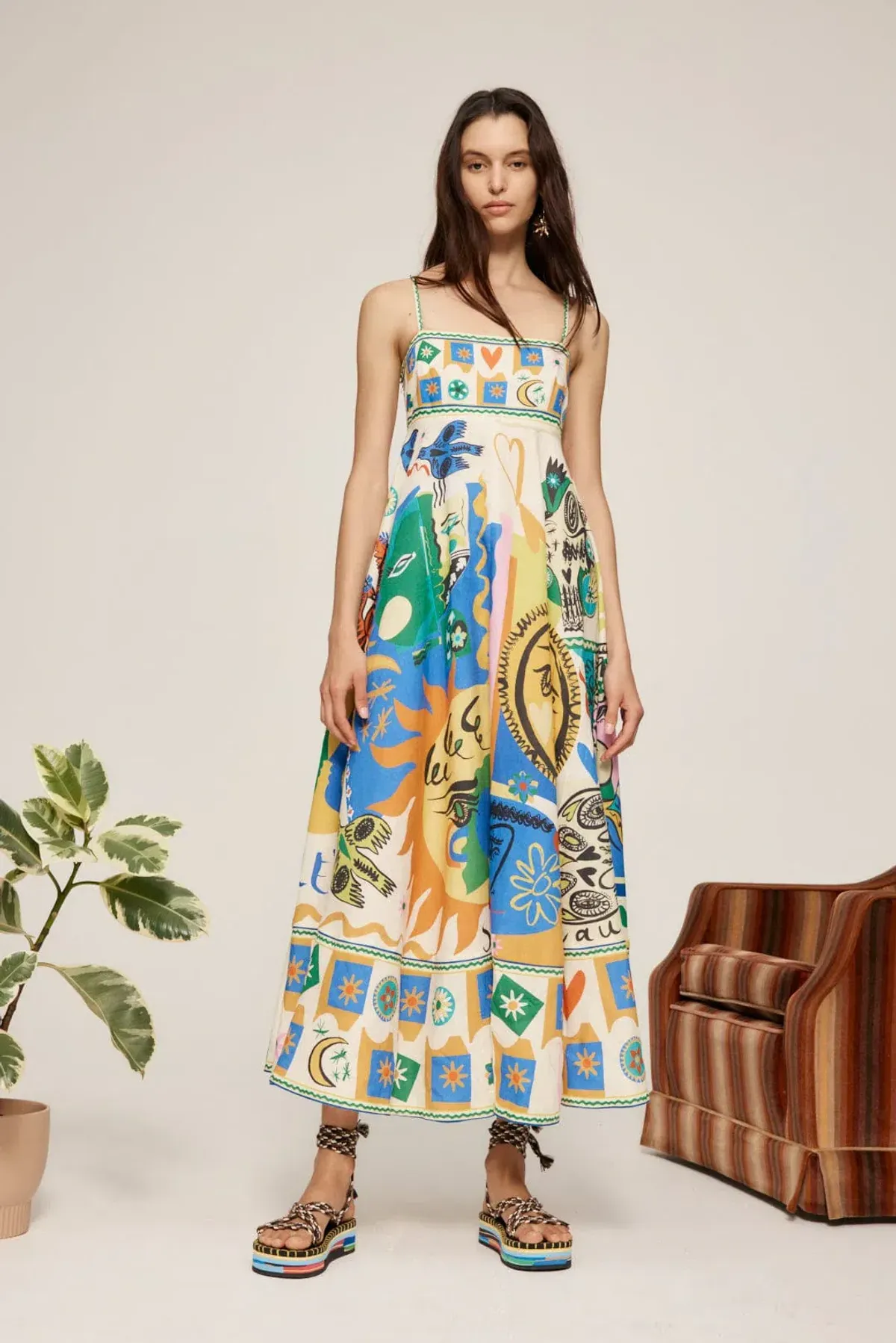 Alemais Soleil Sundress Print Size 8 - Image 2