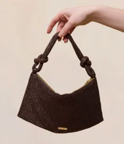 HERA NANO RHINESTONE SHOULDER BAG Brown Java for rent on The Volte - image 3