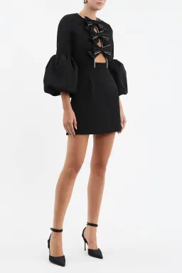 Rebecca Vallance Augustine Long Sleeve Mini Dress Black Size 12 for rent on The Volte - image 4
