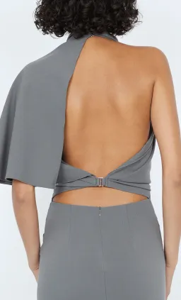 Bec & Bridge Sanja Asym Mini Dress in Elephant Grey Size 10 for rent on The Volte - image 3