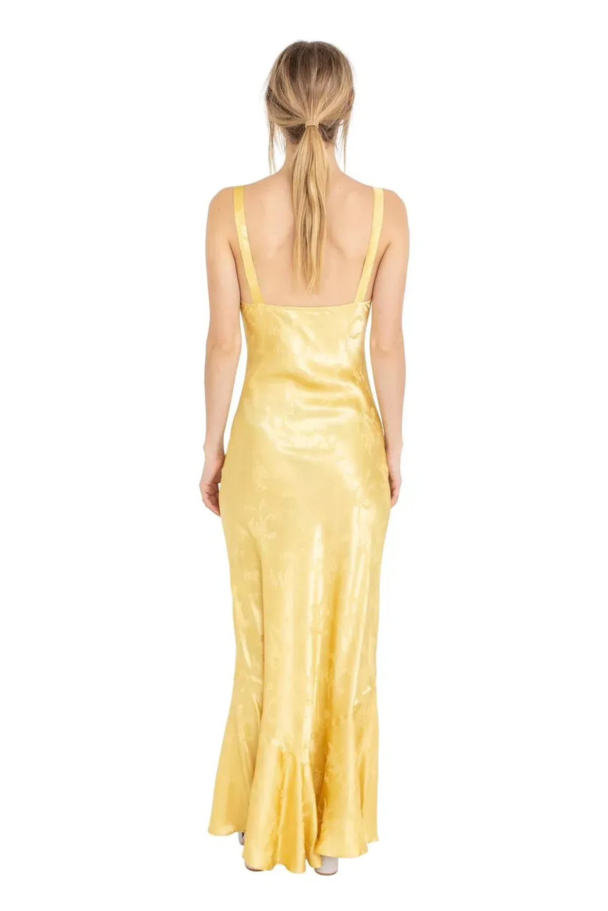 Realisation Par Allegra Dress Yellow Dragon Silk Jacquard Size XS/6 - Image 4