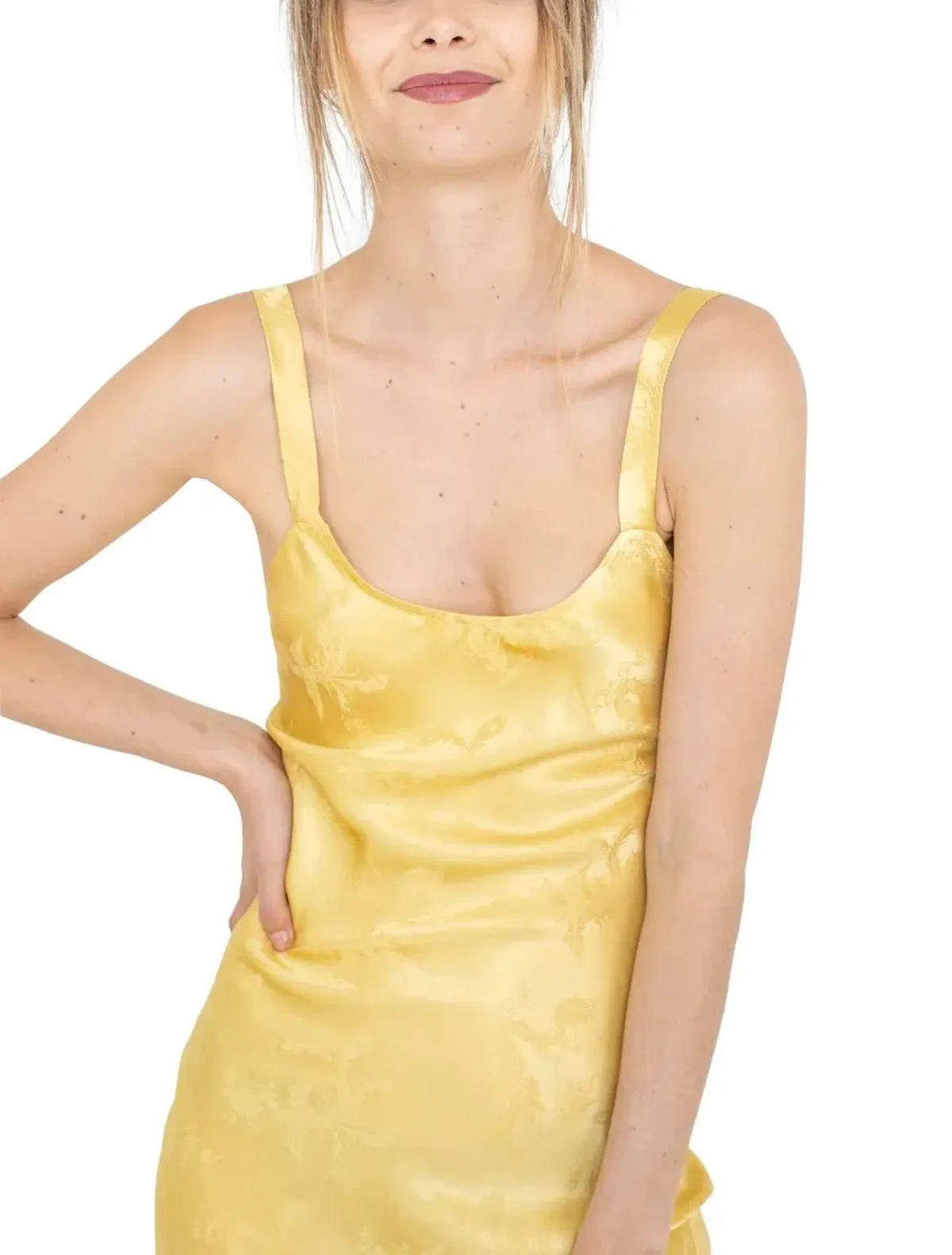 Realisation Par Allegra Dress Yellow Dragon Silk Jacquard Size XS/6 - Image 3