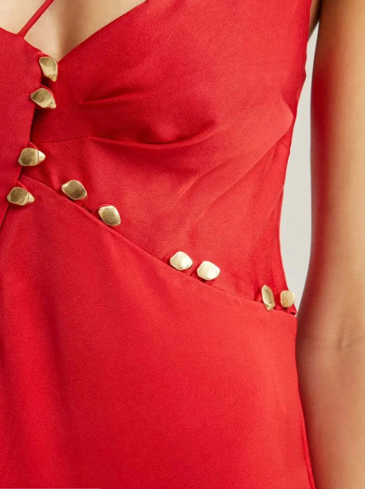 Aje Riddle Button Down Maxi Dress Red Size S / AU 8 - Image 4