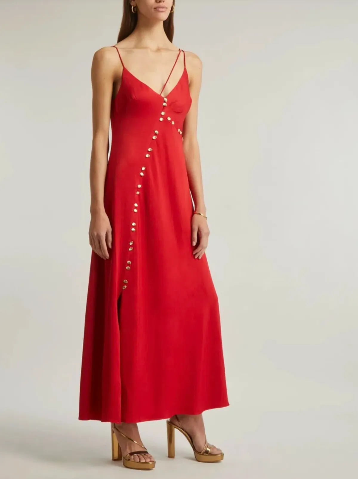 Aje Riddle Button Down Maxi Dress Red Size S / AU 8 - Image 2