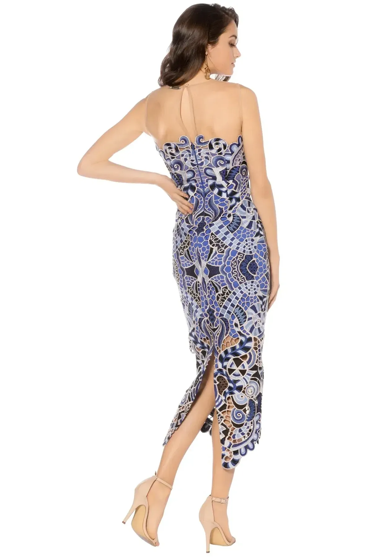 Thurley Blues Festival Dress Blue Size 10 - Image 3