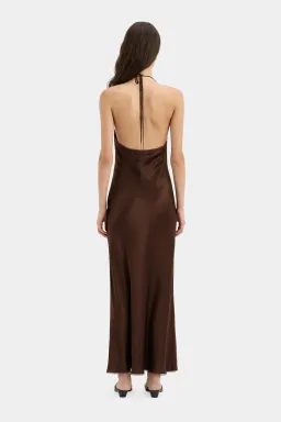 Sir the Label Aries Halter Gown Chocolate Size 0 / AU 6 for rent on The Volte - image 2