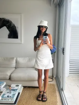 Sir The Label Noemi Halter Mini Dress Ivory Size 1 / AU 8 for rent on The Volte - image 8