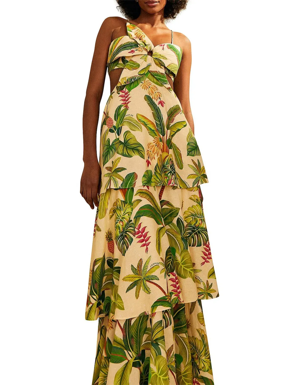 Farm Rio Fruit Forest Maxi Dress Sand/Print Size M / AU 10 - Image 2