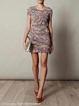 Iro Ripley Multi Color Aztec Print Silk Dress Size 10 for rent on The Volte - image 1