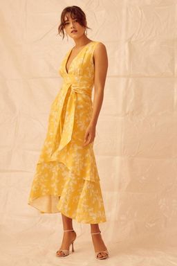 Keepsake The Label Fallen Dress in Golden  for rent on The Volte - image 1