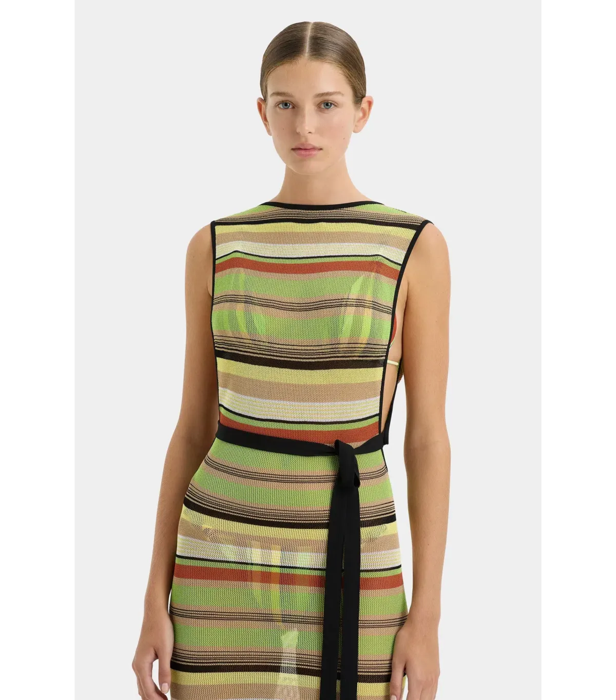 Sir The Label Coastline Tie Dress in Palm Stripe Size 2 / AU 10 - Image 2