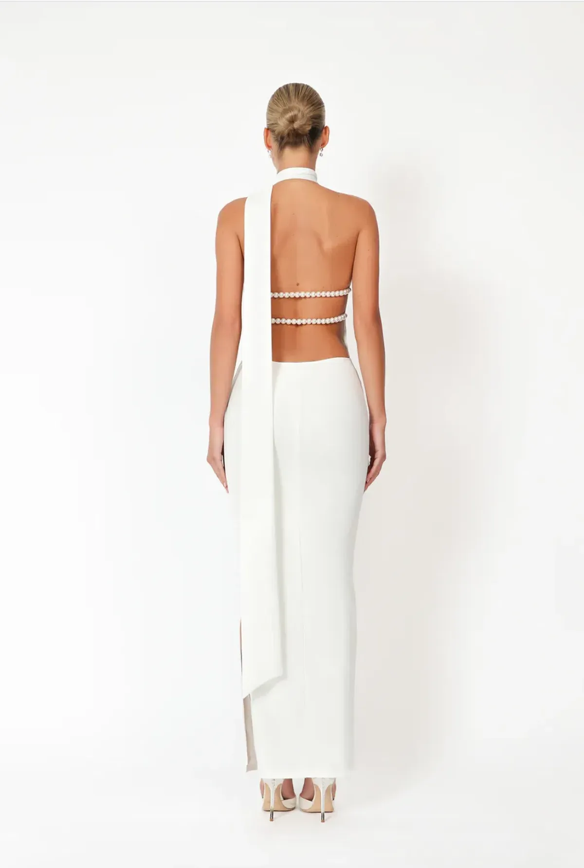 Khanums Kara Dress White Pearls Size 8, UK Size S - Image 4