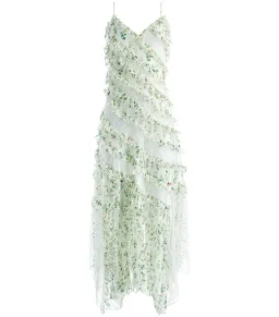 Alice + Olivia Sondra Ruffled Maxi Dress Floral Size AU 10 for rent on The Volte - image 6