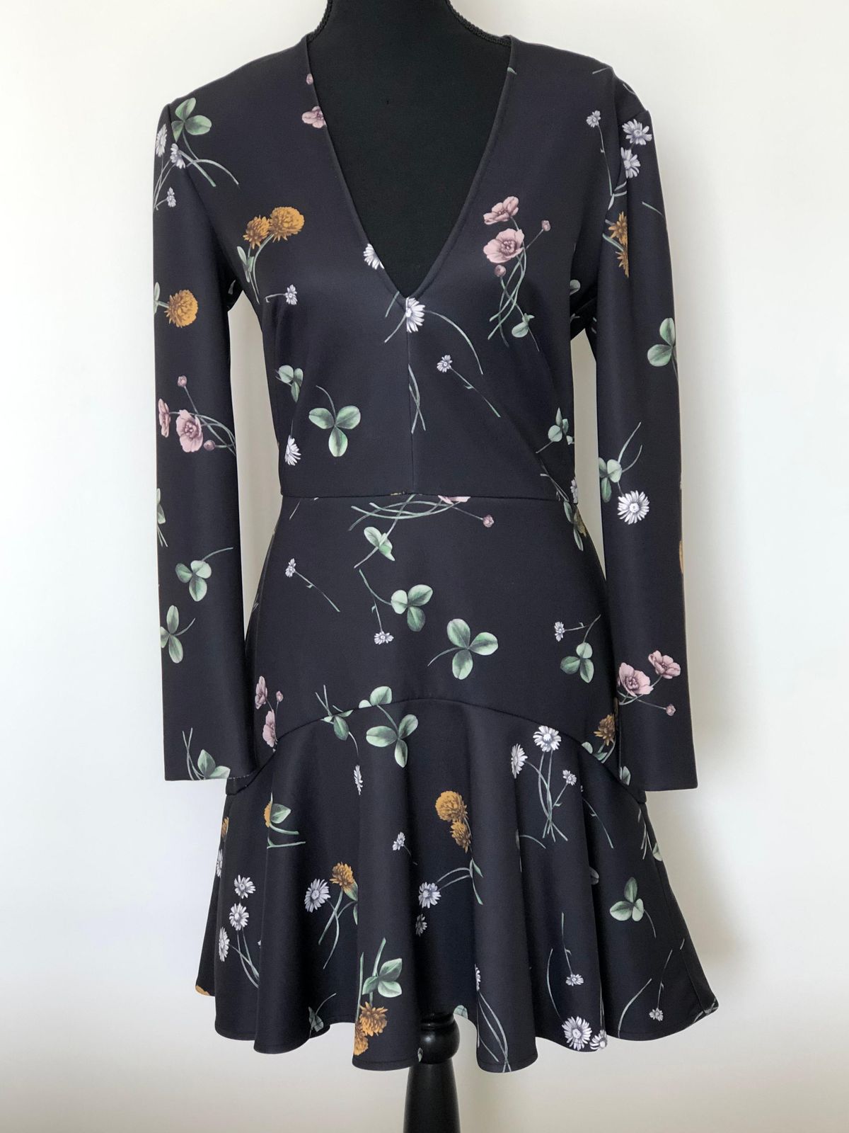 Lover Elder flower Scuba Dress Black Size 14 - Image 2