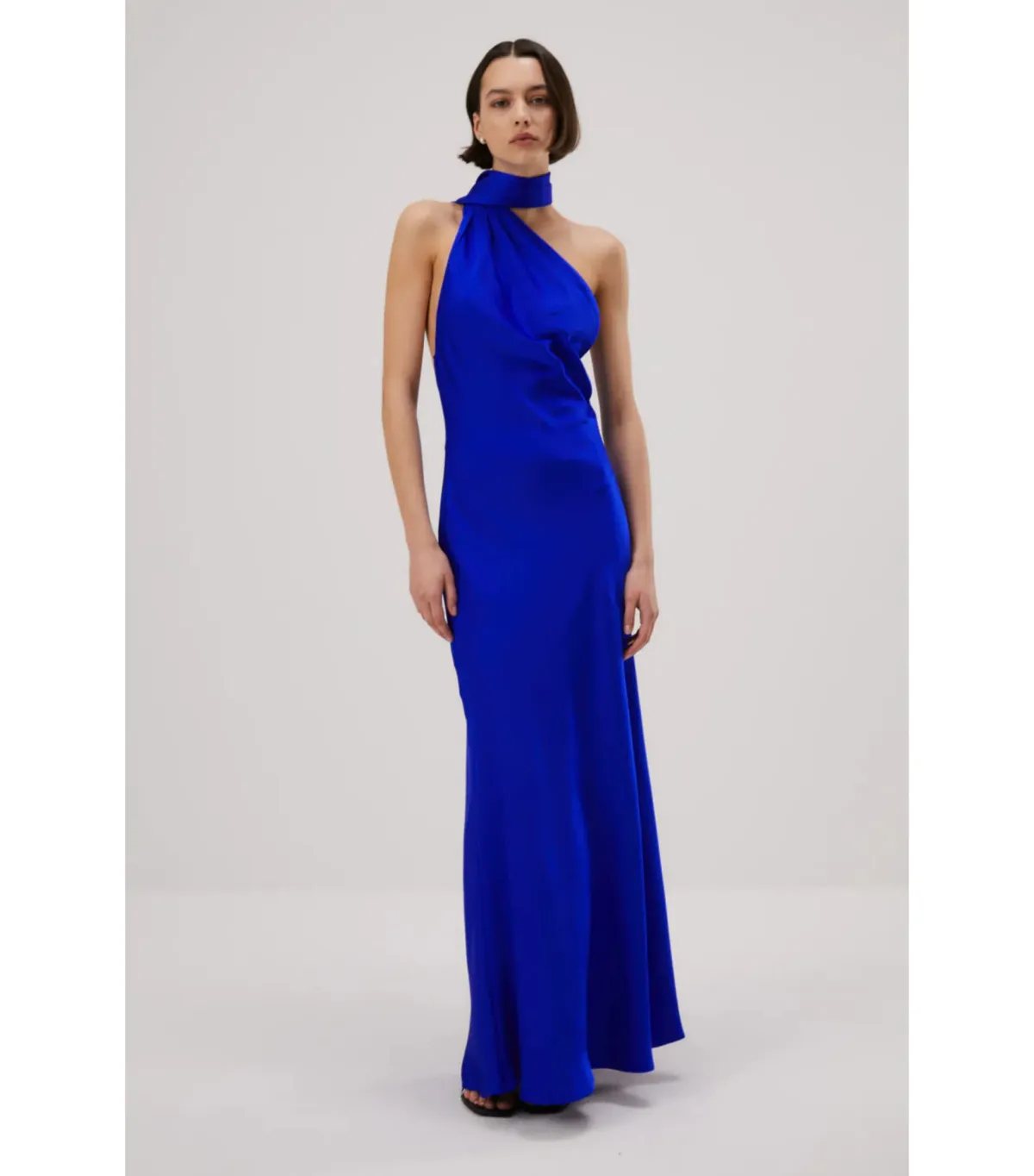 Misha Alastair Satin Gown in Electric Blue Size 8/S - Image 1