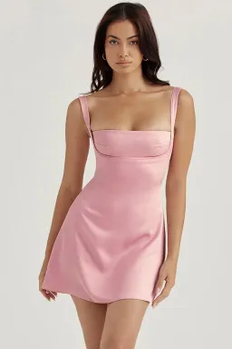 House of CB Kara Mini Dress Pink Quartz Size M / AUS 10 for rent on The Volte - image 2