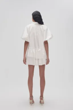 Aje Ambience Smock Mini Dress Ivory Size 6 for rent on The Volte - image 3