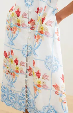 Binny Viva La Frida Midi Dress Multi Size 8 for rent on The Volte - image 4