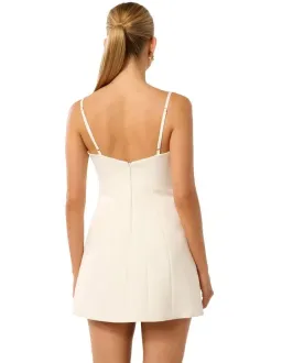 Forever New Hayley Bow Front Mini Dress Porcelain Size AUS 10 for rent on The Volte - image 3
