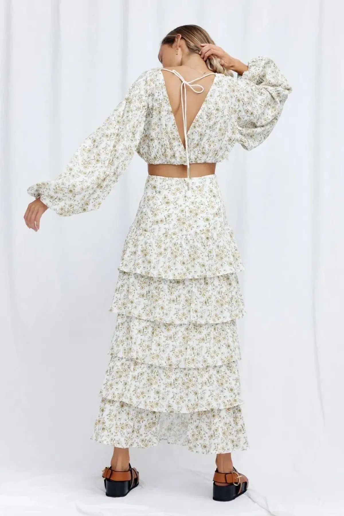 Significant Other Arwyn Top and Skirt Set Daisy Floral Size 8 - Image 2