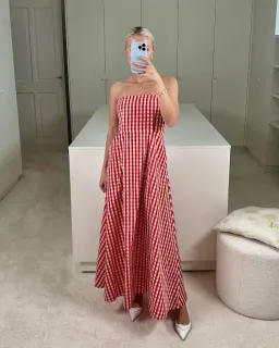 Bernadette Odette Dress Red Gingham Size 10 for rent on The Volte - image 4