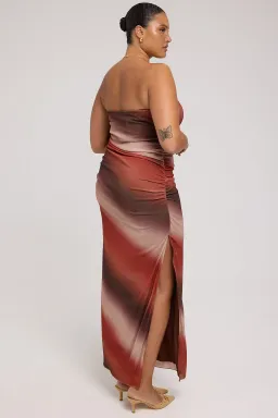 Perfect Stranger Superstition Mesh Maxi Dress Brown Print Size 8 for rent on The Volte - image 3