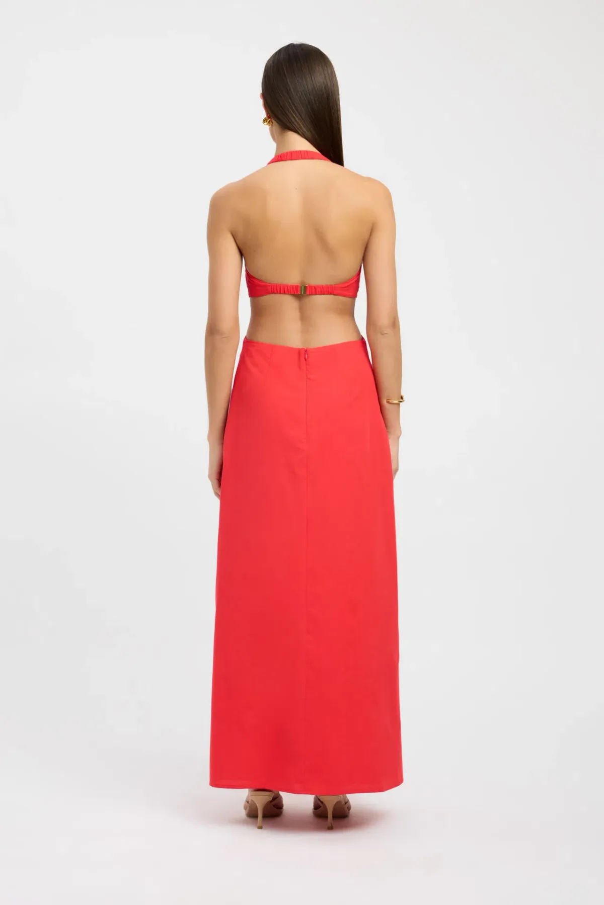 Kookai Romeo Ring Maxi Dress in Strawberry Red Size 8 - Image 3