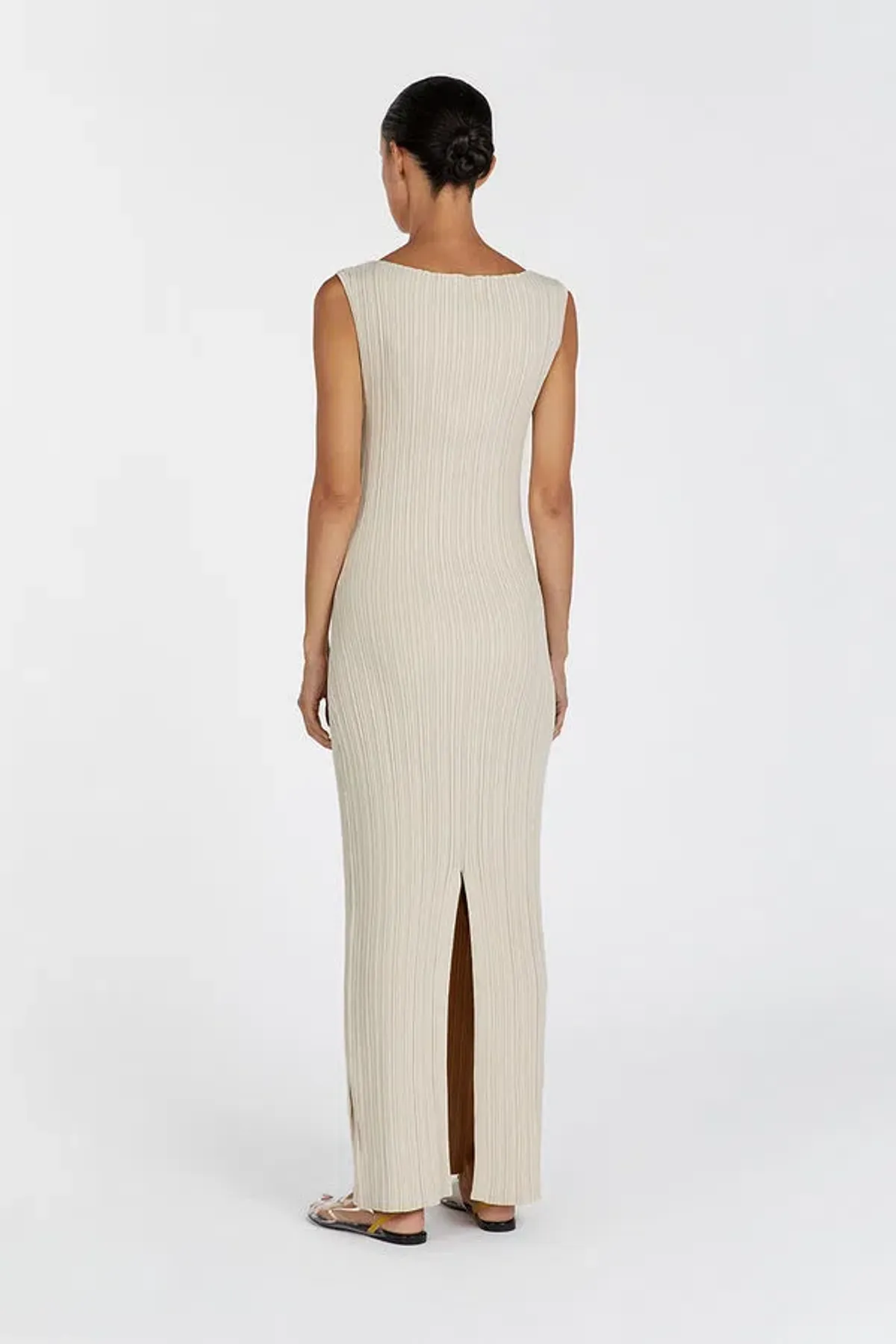 Dissh Sienna Knit Midi Dress Stone Size S / AU 8 - Image 3
