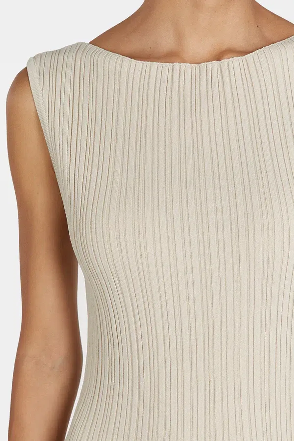 Dissh Sienna Knit Midi Dress Stone Size S / AU 8 - Image 2