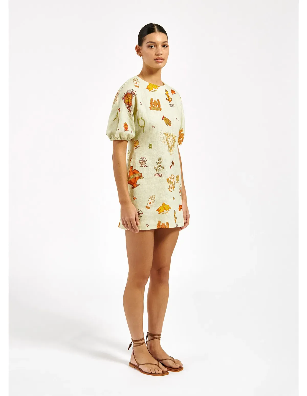 Roame Oasis Mini Dress Print Size 10 - Image 2